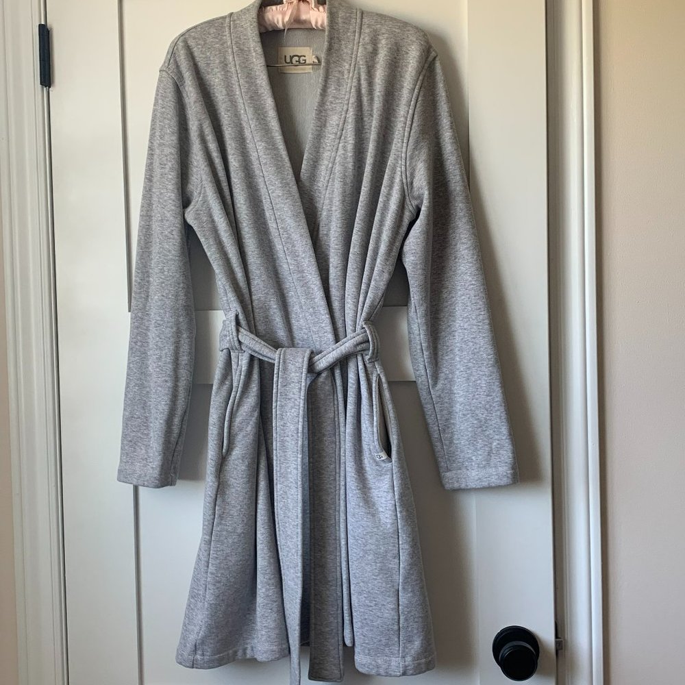 UGG Women's Light Gray Cozy Fleece Robe